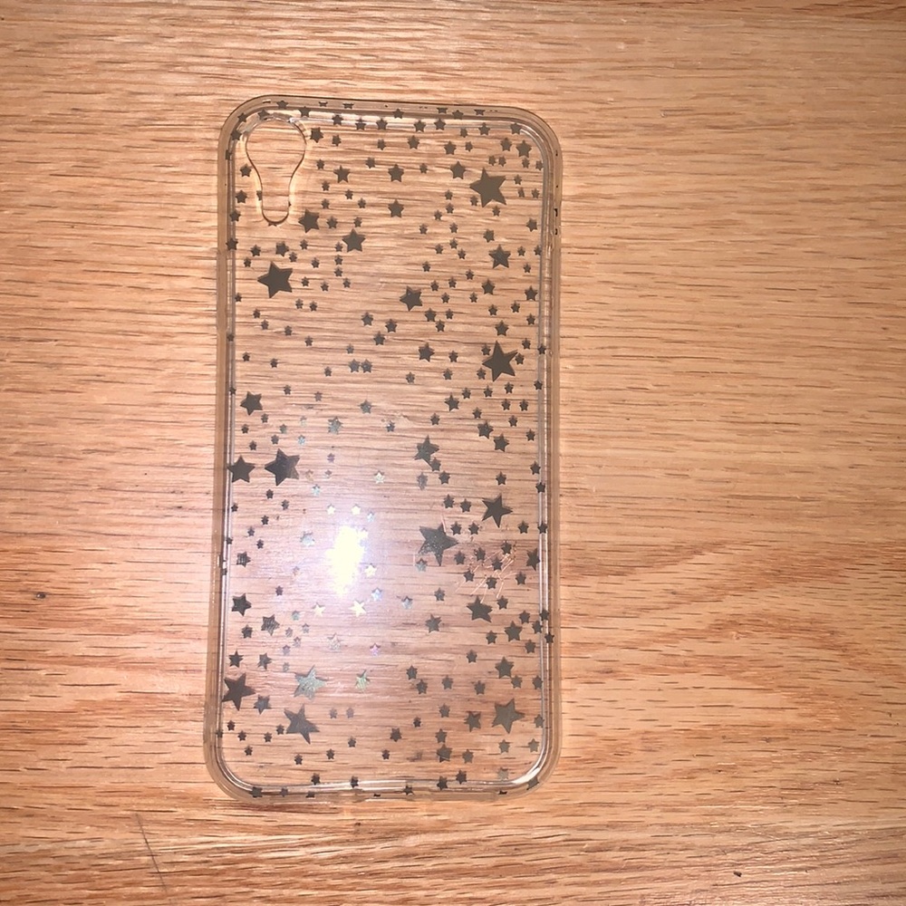 iPhone XR clear with star print phone case NEW